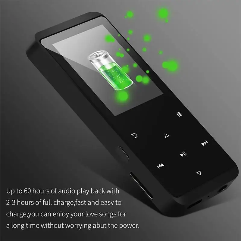 ALLOYSEED Mini C15 Bluetooth 4,1 MP4 плеер HiFi MP3 плеер Медиа Видео FM радио металлический рекордер 8G/16G аудио музыкальный рекордер ручка