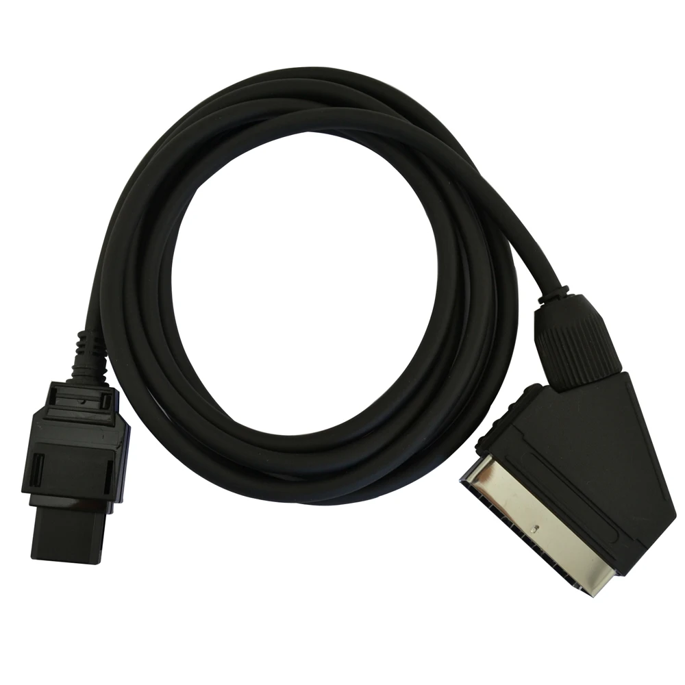 

100pcs Scart Audio Video AV Cable Cord for NES RGB connect 1.8M Black