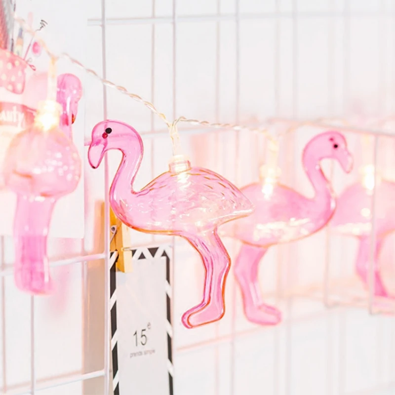 

1M 10 LED Flamingo String Light Wedding Garland Flamingo Fairy Light Decor For Outdoor Garden Birthday Party