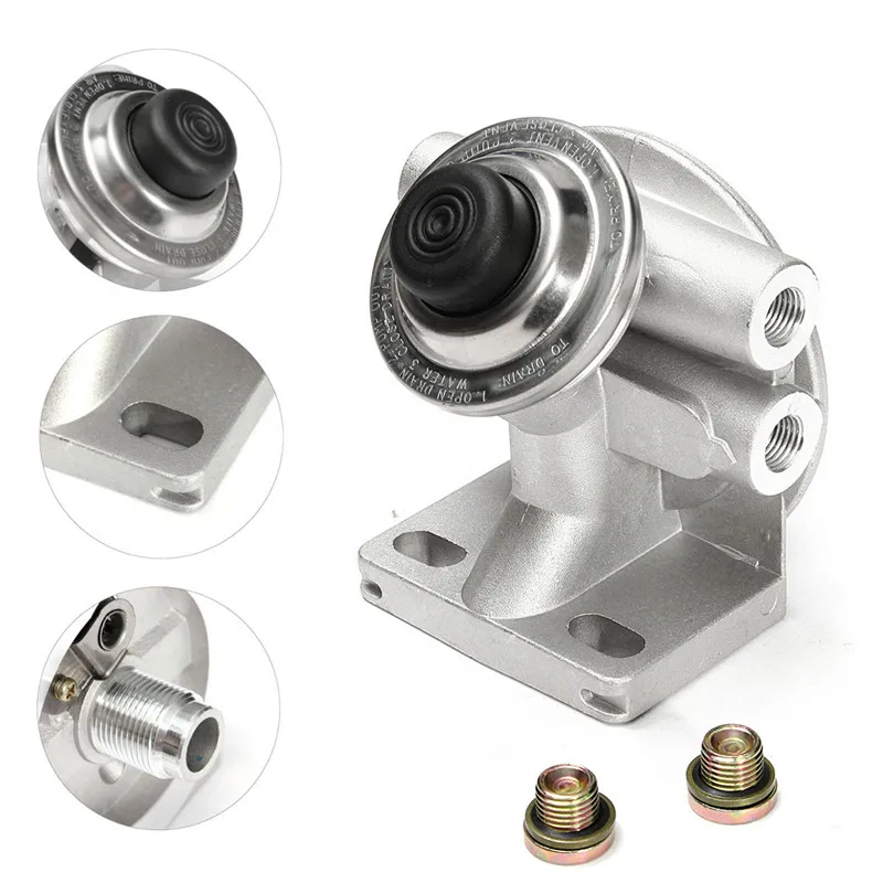 

Diesels Fuel Filter Mounting Base Hand Priming Pump 3/8'' NPT 1-14'' Spin On Mount