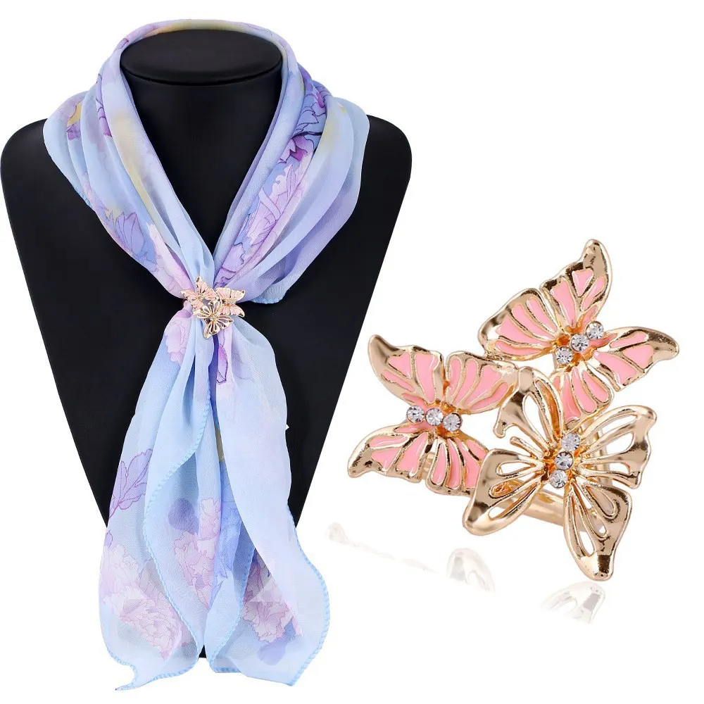 

2019 New Fashion Animal Scarf Ring Clip Buckle Scarf Butterfly Buckle Holder Women Scarf Jewelry Bijoux Gfits 2X072
