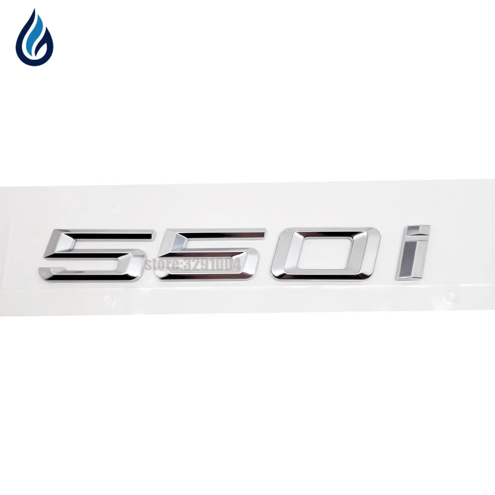 530i 535i 540i 550i эмблема автомобиля сзади номер письмо наклейки для BMW 5 серии F10 F11 F07 E12 E28 E34 e39 E60 E61 стайлинга автомобилей - Название цвета: 550i