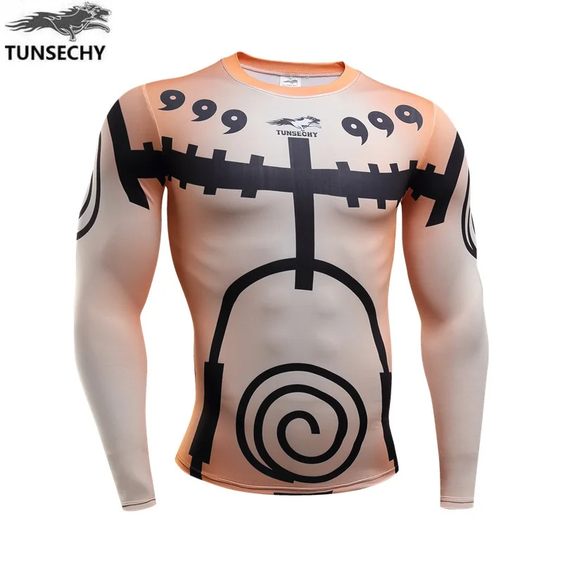 

TUNSECHY Popular anime naruto blare people nine-tailed fox 3D digital printing long sleeve T-shirt brand men's fashion T-shirt