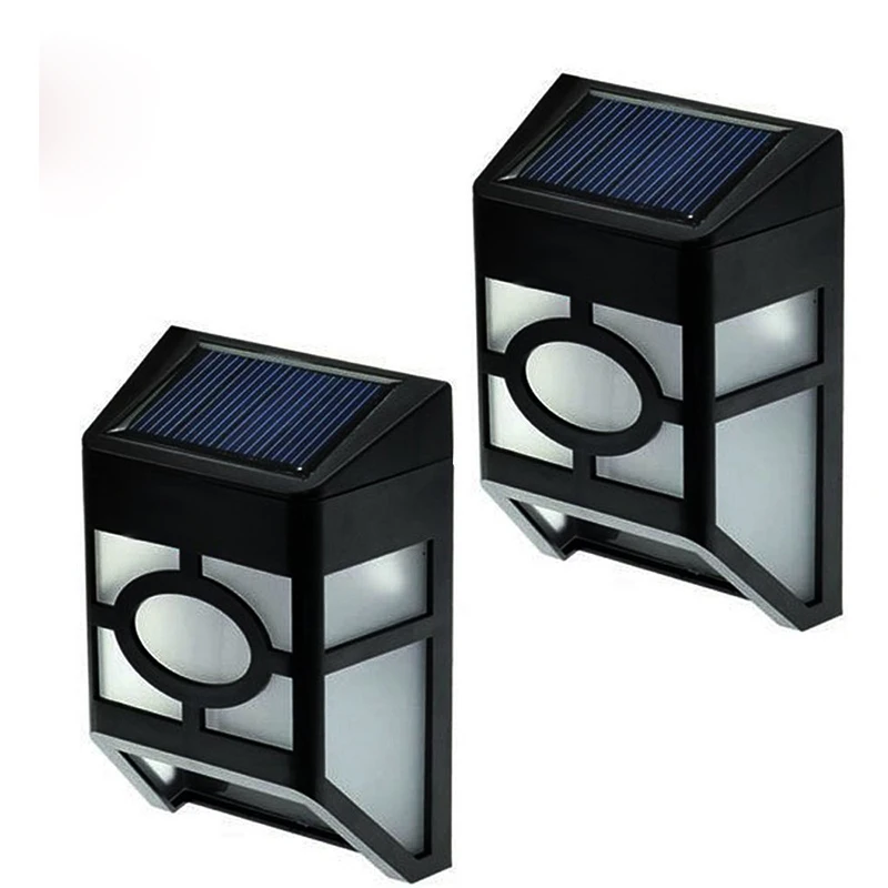 Waterproof-Outdoor-Solar-Powered-Fence-LED-Wall-Lamps-with-2-Leds-for-Outdoors-Garden-Yard-Lightings - 