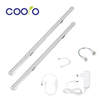 

DC 50CM 2 Pcs Milky Cover Aluminum profiled LED Bar Light +TOUCH SENSOR Strip Bar Light Switch For Kitchen Cabinet LED Lighting