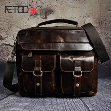 AETOO Crazy horse кожа кожаные туфли в ретро-стиле для мужчин 12 дюймов бизнес Портативная сумка для компьютера