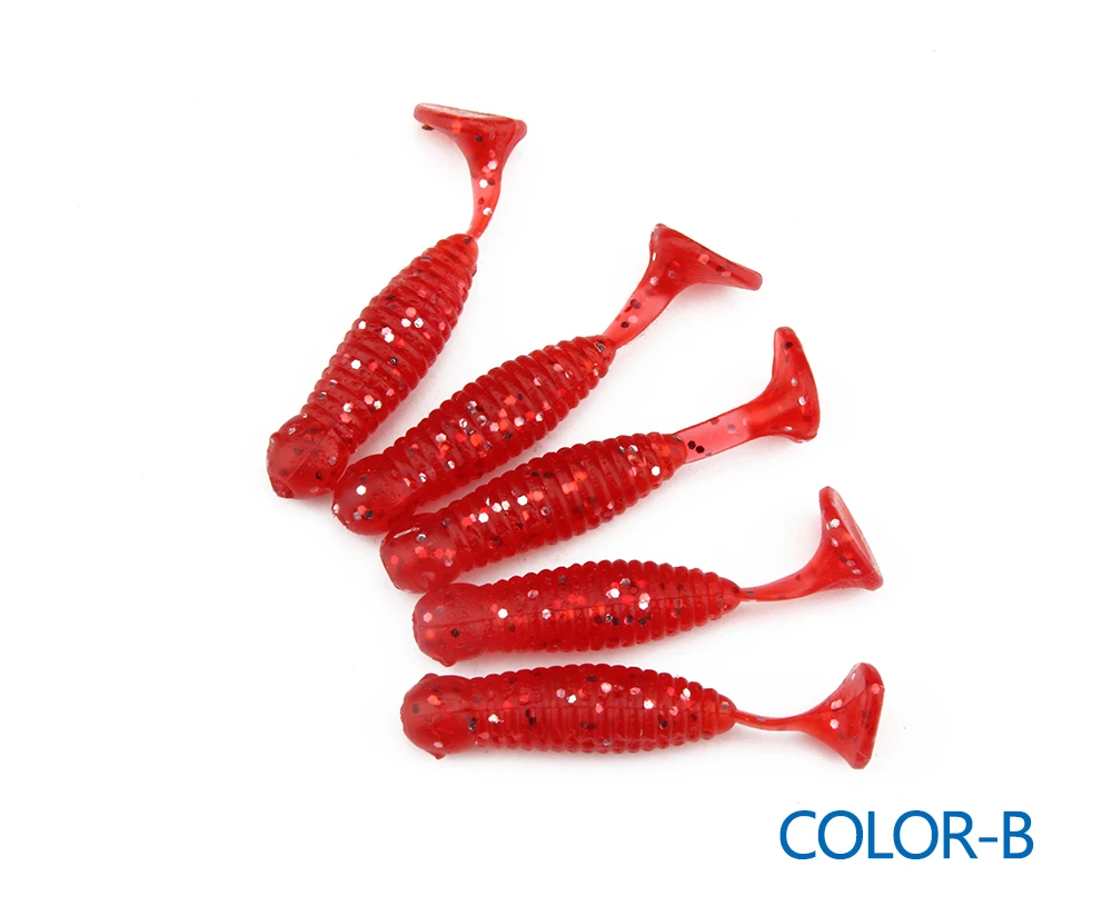 Spinpoler Cheap Sale Winter Fishing Lures 10pcsLot 45mm 1.5g Mini Soft Lure Shad Winter Fishing Carp Fishing Tackle  (5)