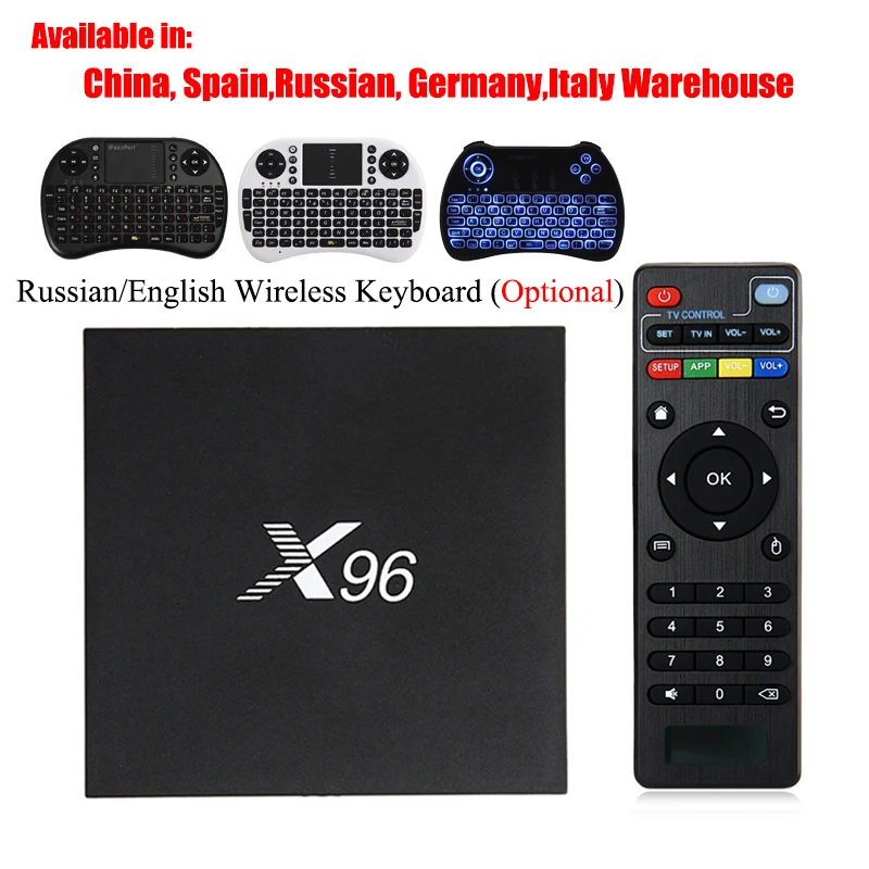 ТВ приставка X96 на Android 6 0 Amlogic S905X Max 2 Гб ОЗУ 16 ПЗУ четырёхъядерный Wi Fi HDMI 4K * 2K HD