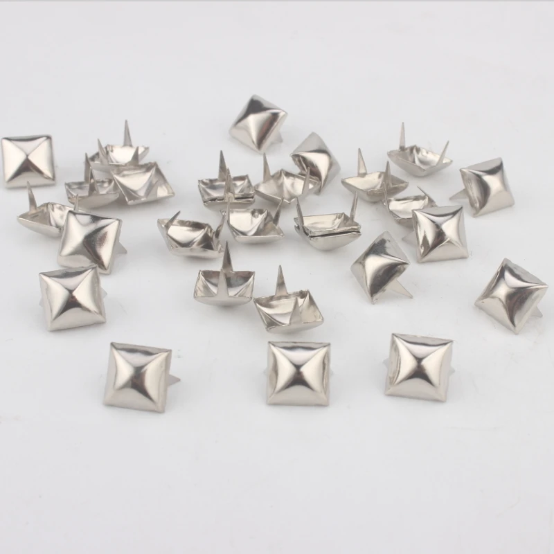 

50pcs 12mm Arch Pyramid Rivets and Studs Punk DIY Metal Square rivet studs and spikes for Clothing Shoes Bags DIY Accessories