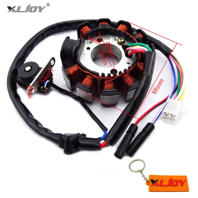 XLJOY 11 полюсные катушки Магнитный статор зажигания для GY6 125 150cc мопед скутер