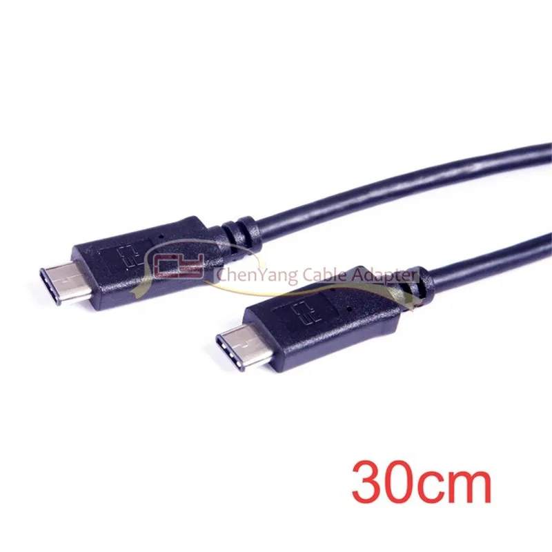 

30cm USB-C USB 3.1 Type C Male Connector to Male Data Cable for Tablet & Phone & Hard Disk Drive