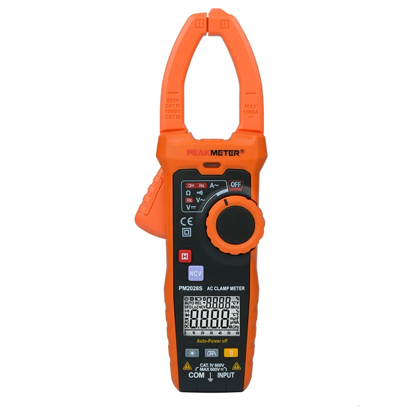 Цифровой мультиметр зажим PEAKMETER PM2028S 6000 шт. Вольт постоянного и переменного тока