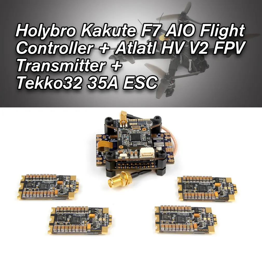 

Holybro Kakute F7 AIO Flight Controller Atlatl HV V2 FPV Transmitter Tekko32 35A ESC Sensor Module for RC Racing Drone