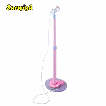 

Kids Karaoke Stand Microphone Adjustable Cool Music Microphone Toy with Light Effect - Blue,Pink