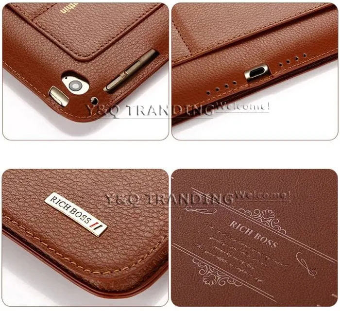 Ultrathin Cowhide Genuine Leather Case for Apple iPad Real Leather Business Stand Smart Cover for iPad (10)