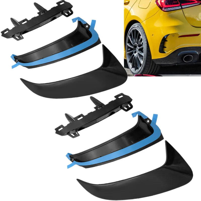

Pair Rear Bumper Lip Canards Splitters Diffuser Spoiler for Benz A Class W177 Hatchback A180 A200 A220 A250 A160 A35 Car Styling