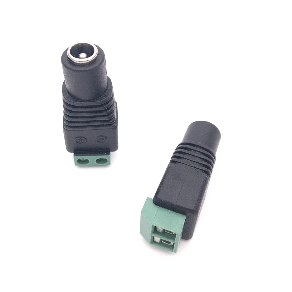 

10PCS dc 5.5*2.5MM power jack socket connector 5.5X2.5MM FEMALE PLUG solderless terminal Screw Fastening Type 5.5*2.1MM 5.5*2.1