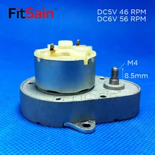FitSain-все металлические шестерни DC5V DC6V высокий крутящий момент 500 микро DC мотор-редуктор