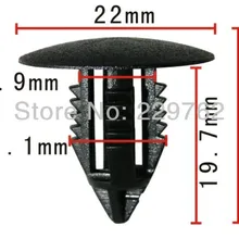 100 шт. Авто Пластик фиксаторы для ford Крепится Для автомобилей Пластик Зажимы для автомобилей Средства ухода за кожей автомобильной Пластик Fastners