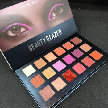 

Beauty Glazed Makeup Eyeshadow Palette 18 Color Glitter Shimmer Eye Shadow Palette Nude Pigment Waterproof Eyes Cosmetic Pallete