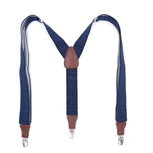 JIERKU подтяжки мужские подтяжки кожаные 3 зажимы на подтяжках модные брюки ремень 3,5*120 см