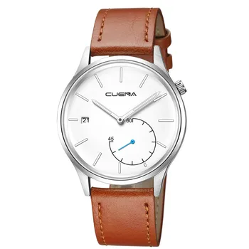 

2019 New Arrival Men's Military Leather Date Quartz Analog Army Casual Dress Wrist Watches Watchband leather12.03
