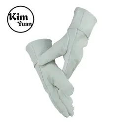 Ким Юань кожаные перчатки сварочные-YSG013 тепла/огнестойкие, идеально подходит для садоводства/печи/гриль/Mig/камин/плита/горшок держатель