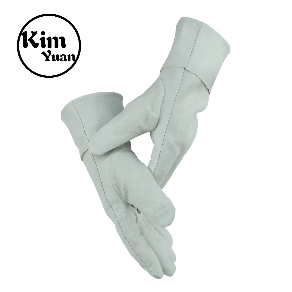 

KIM YUAN Leather Welding Gloves - YSG013 Heat/Fire Resistant,Perfect for Gardening/Oven/Grill/Mig/Fireplace/Stove/Pot Holder