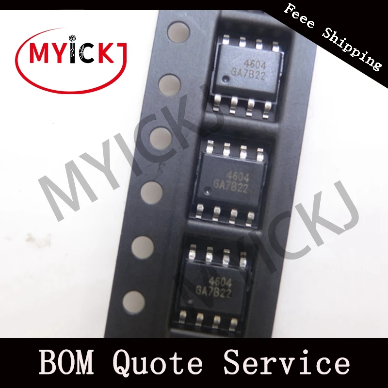 

10pcs AO4604 IC CHIP Complementary Enhancement Mode Field Effect Transistor sop8 4604