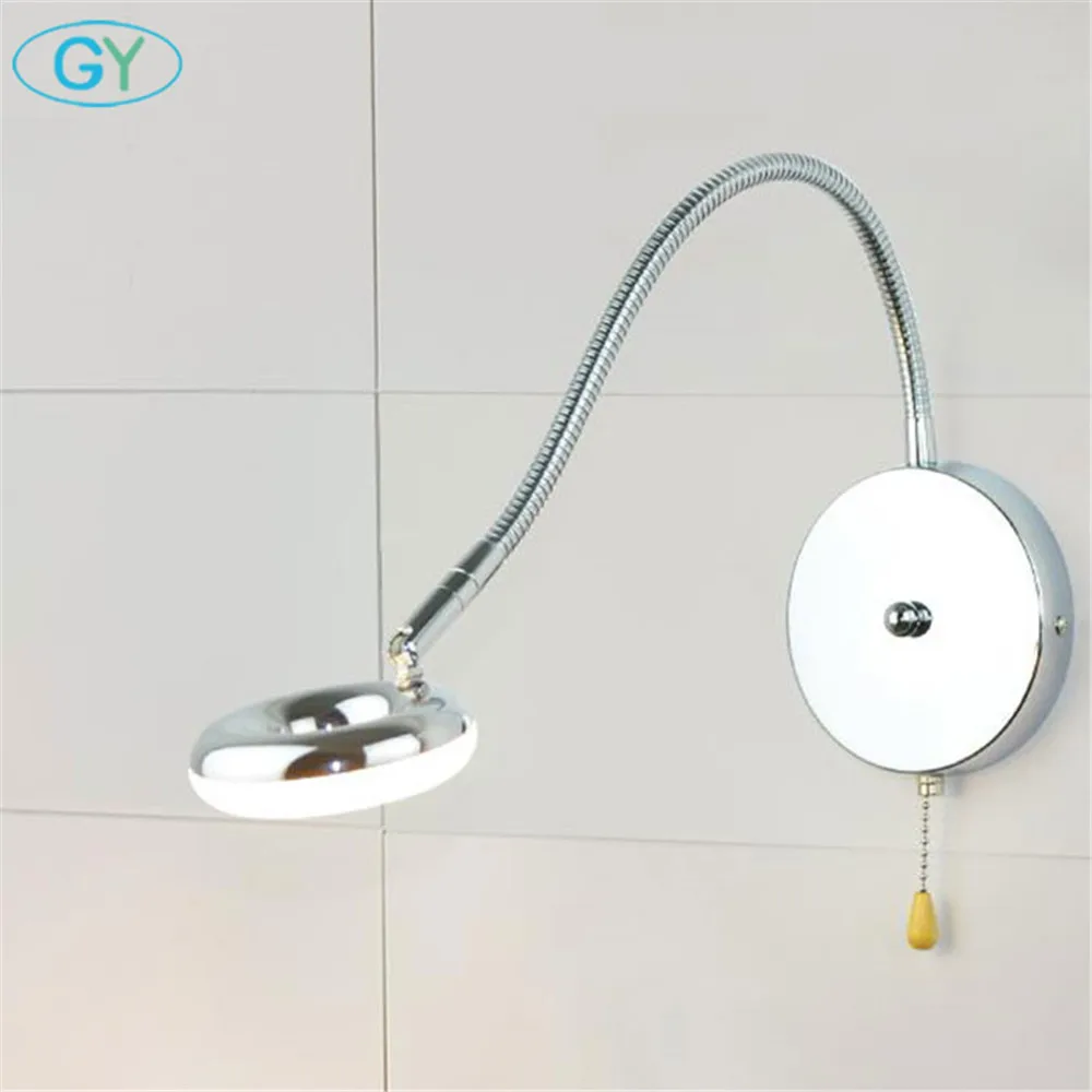 Светодиодная настенная лампа с выключателем на цепочке 5 Вт длина 35 см|led wall lamp|wall