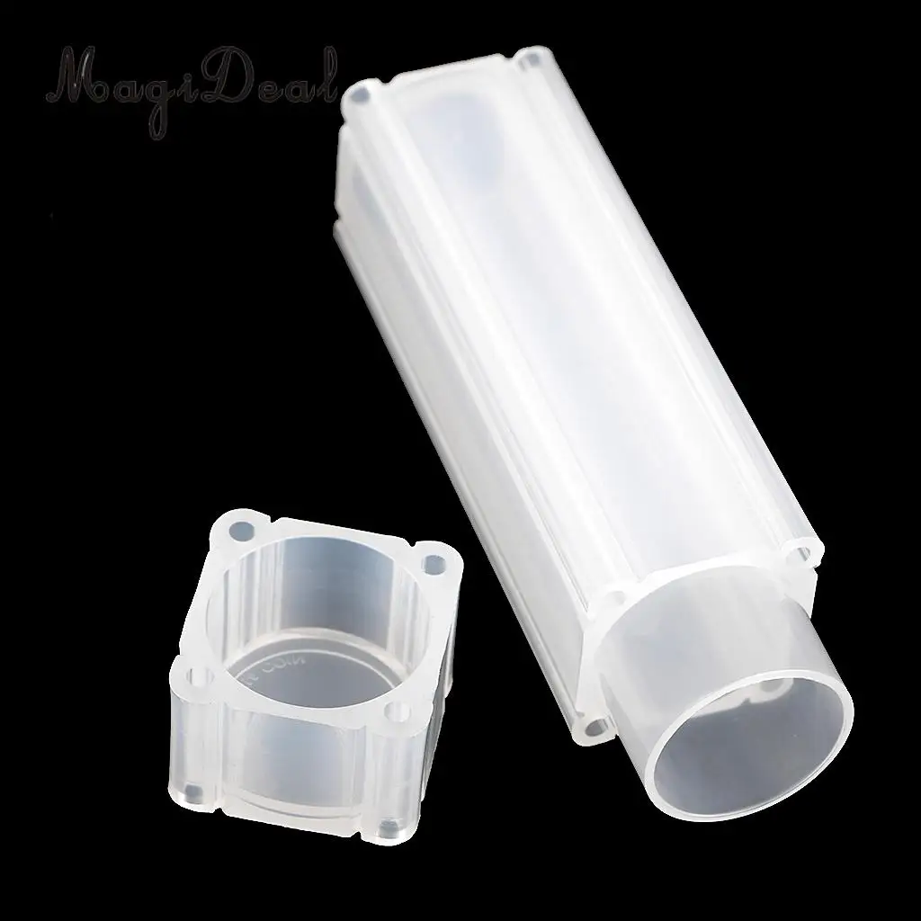 Plastic Coins Collections Tube Capsule Box Holder Case Storage 19mm Coin Box Accessories