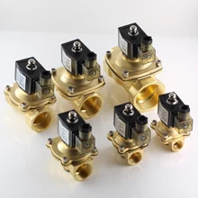 AC 220V Water solenoid valve normally closed,DC 24V Electric air Valves,12V G1/2 3/4 1 to 2 valve for Hot water Oil Air 3 4 normally open solenoid valve water valve air valve 0955405 ac220v dc24v dc12