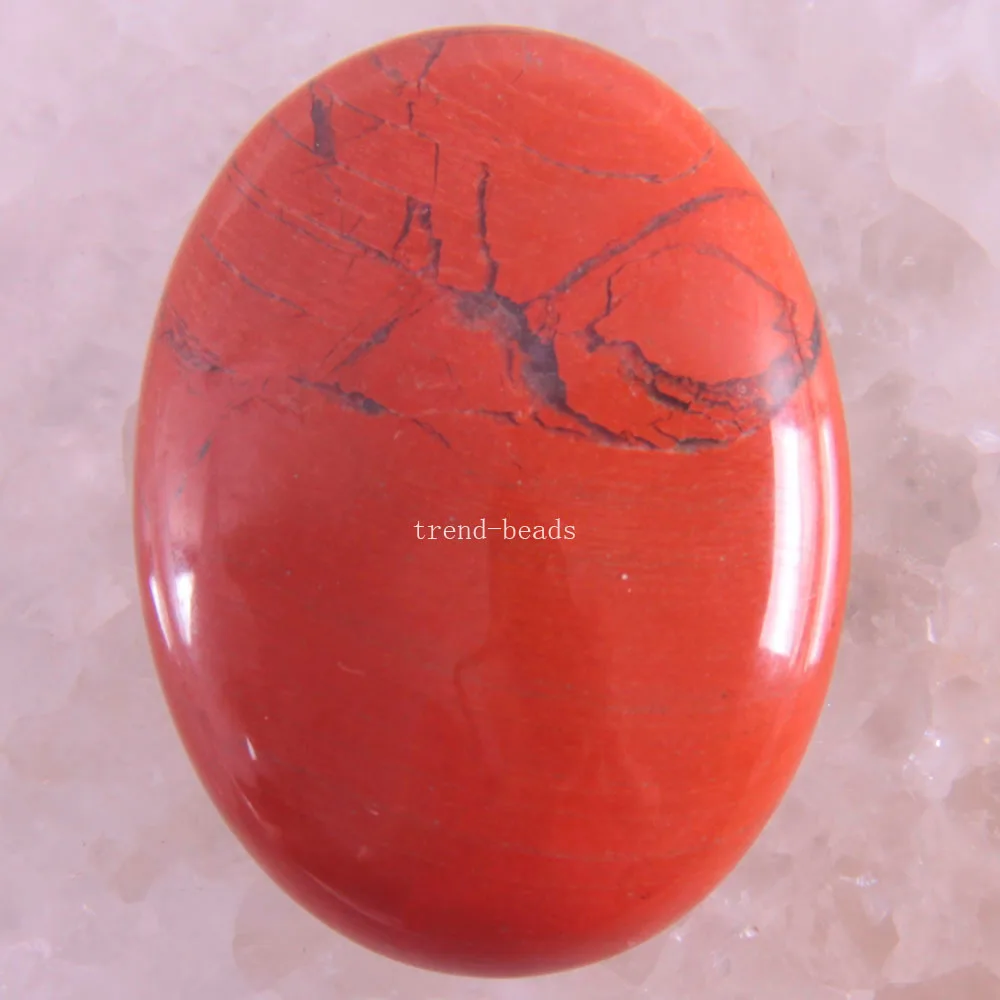 

Free Shipping Natural Stone Oval 30x40MM Red Jaspe Cabochon CAB 1Pcs LK1677