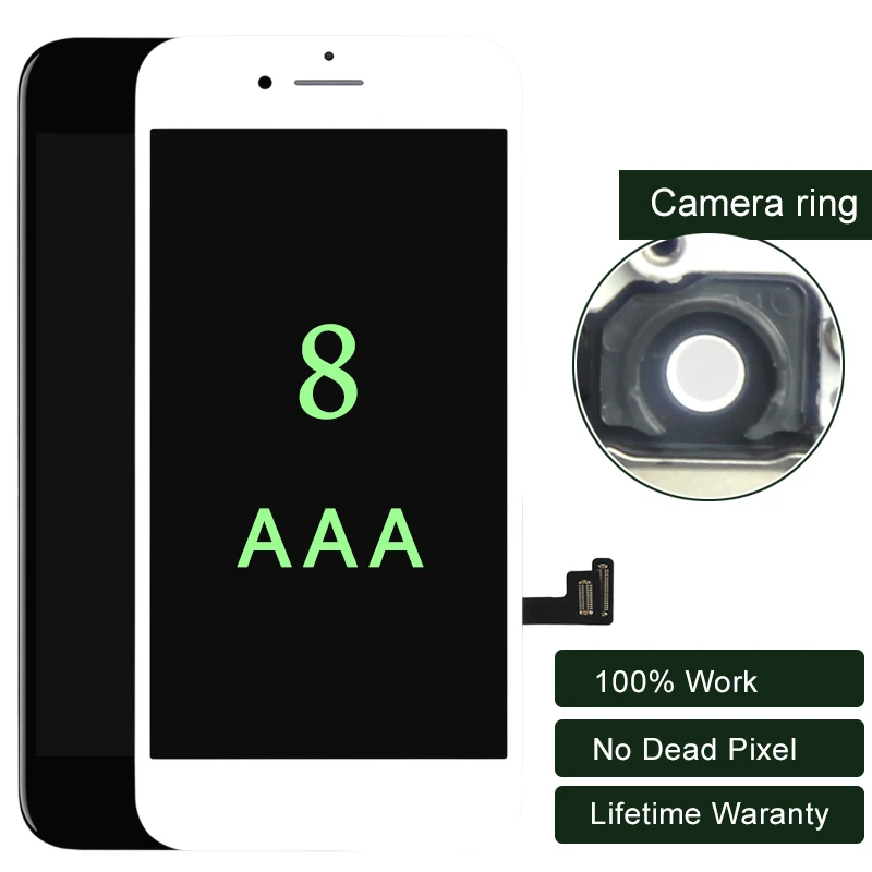 

5PCS For iphone 8 LCD Screen AAA With 3D Touch Digitizer Display Assembly 8G Screen For iphone LCD Black&White Replacement