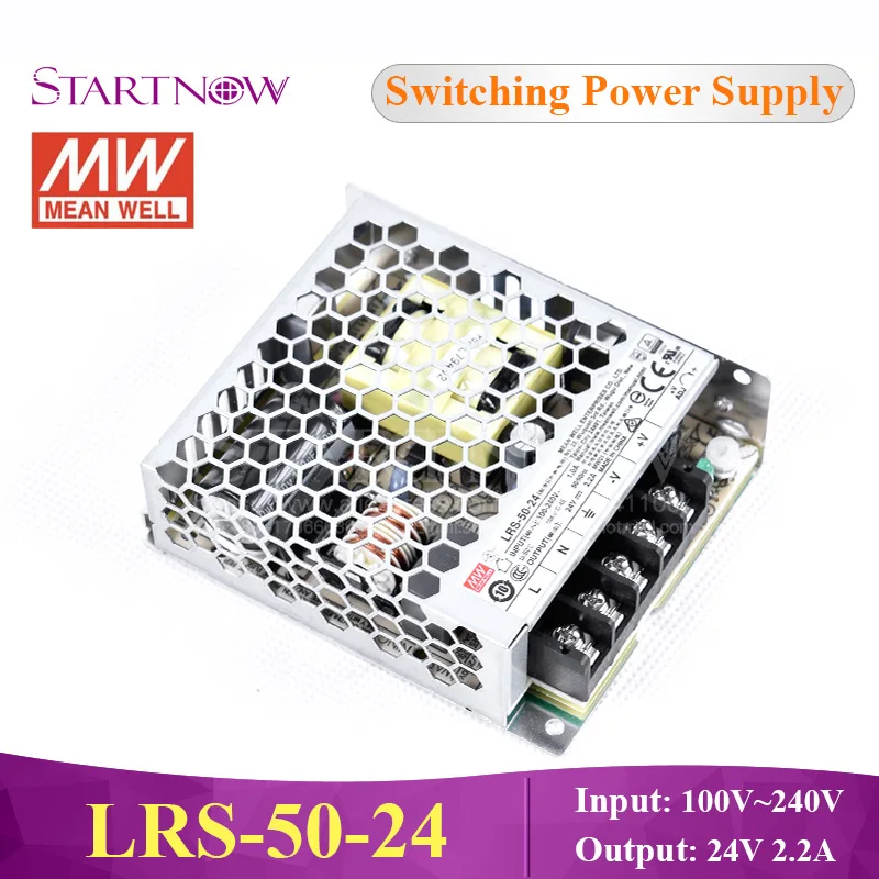 

Taiwan Meanwell LRS-50-24 24V 2.2A 50W Switching Power Supply for Laser Controller