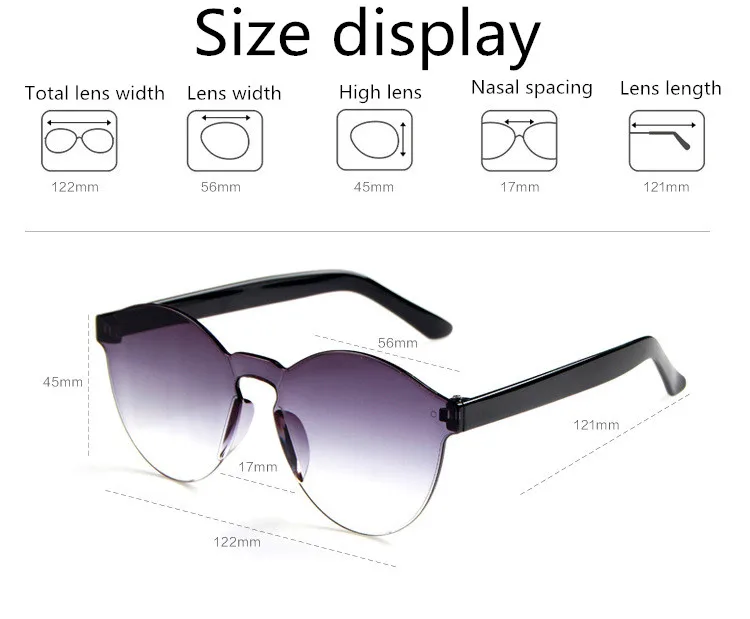 ASOUZ 2018 new stylish transparent colored round sunglasses boys and girls oval retro children's luxury brand UV400 glasses (6)