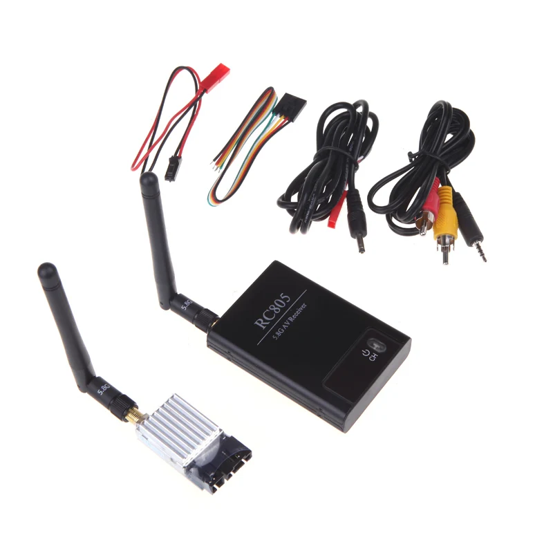 

5.8G 8 Channels FPV 200mW NTSC / PAL AV Wireless Transmitter TX 5.8GHz Rx Receiver TS351+RC805 Kit