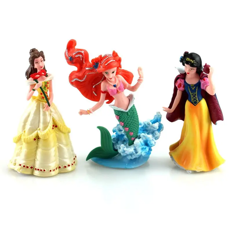Disney 5Pcs/Set 10-12cm High Quality Pvc Action Figures Cute Cartoon Mini Princess Frozen Elsa Mermaid Toys Models Girls Gifts Disney 5Pcs/Set 10-12cm High Quality Pvc Action Figures Cute Cartoon Mini Princess Frozen Elsa Mermaid Toys Models Girls Gifts