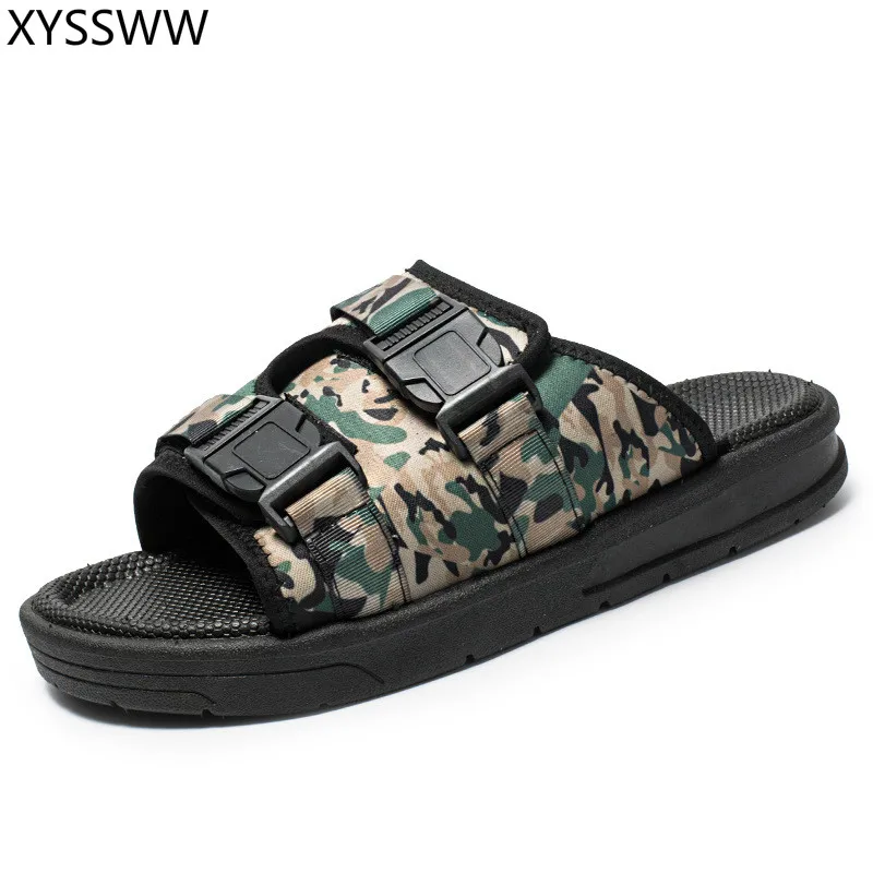

2019 Fashion Men Slippers Casual Shoes Non-slip Beach Sandals Shoes Summer Sandals Men Flip Flops