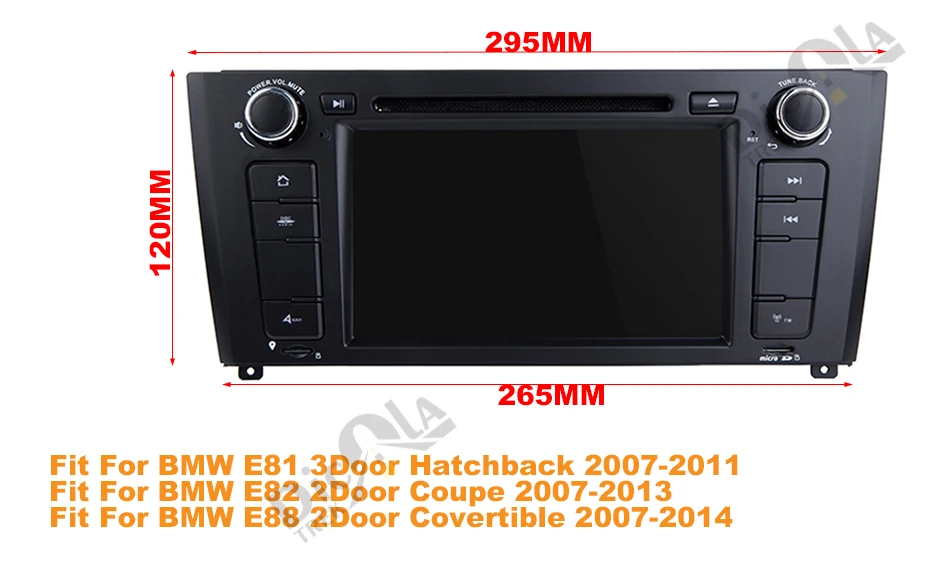 Clearance 7"1 Din Android 8.1 Quad Core Car Radio GPS Navi Car DVD Player For BMW 1 Serie E81 E82 E87 E88 I20 2004-2011 Head Unit BT Wifi 0