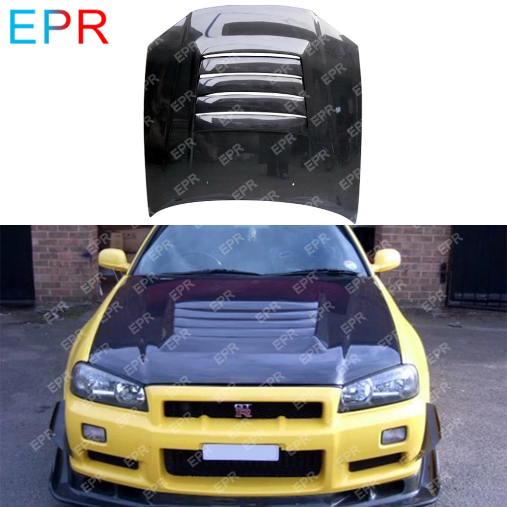 Для Nissan Skyline R34 GTT карбоновое волокно капот корпус авто комплект тюнинг часть для