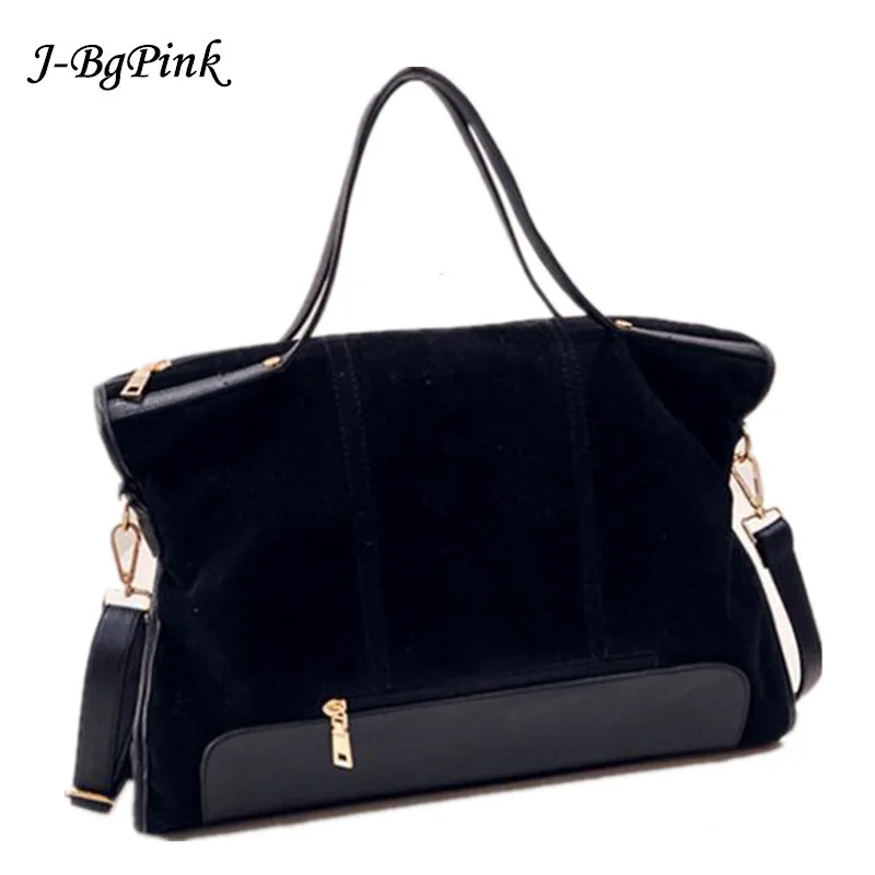

suede bag brand fashion female shoulder bag high quality split leather cosmeti totes retro large capacity handbag for women 2019