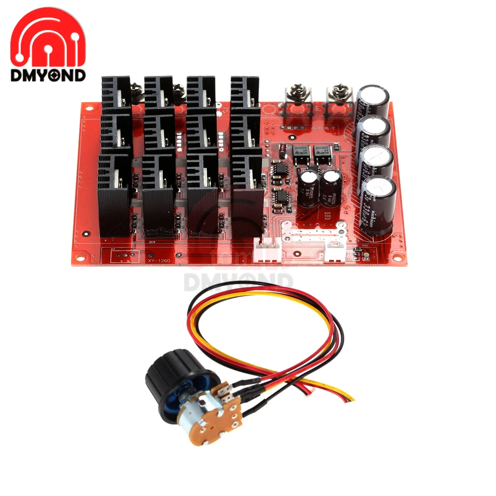 DC 10-50V 60A regolatore di velocità del motore modulo regolazione della velocità PWM HHO RC 12V 24V 48V 3000W interruttore di controllo regolatore di tensione massima