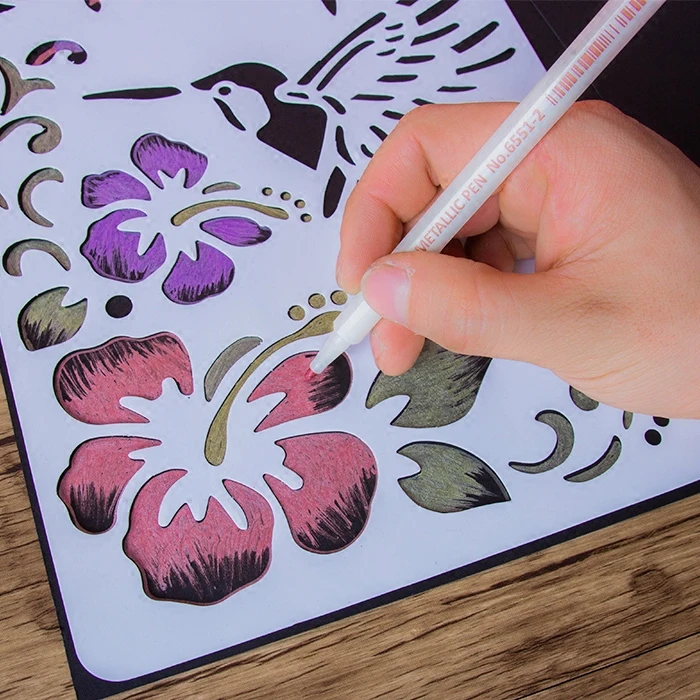 Drawing Pattern Shapes Kids Decor Props Painting Tools Stencils For DIY Album Accessories