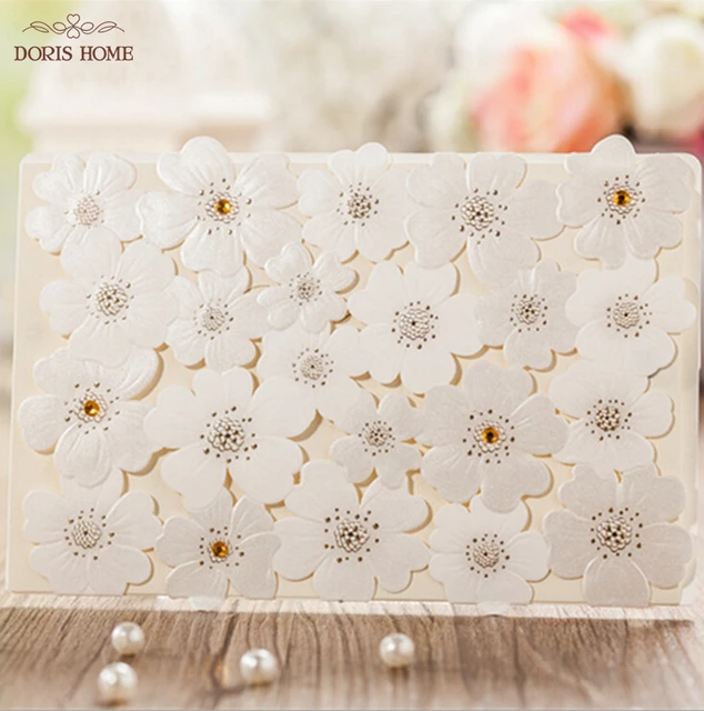 Us 1180 Aliexpresscom Beli Mewah Pernikahan Undangan Laser Cutting Renda Pernikahan Undangan Kartu 100 Pcslot Cw5136 Dari Handal Invitation