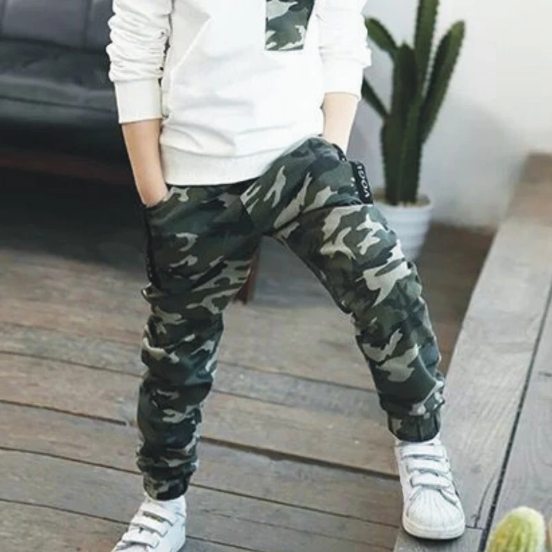 

Camouflage Boys Pants Sport Trousers Cotton Clothing 2019 Young Teenager Kids Pants Fashion Baby Boy Casual Children Pants