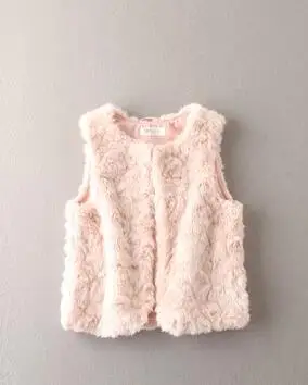 

2018 autumn/winter children's fur vests aristocratic temperament is a grain of buckle simulation plush vest vest coat