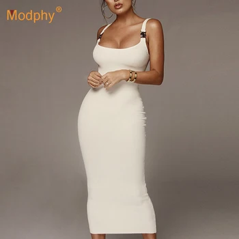 

Knitted Design Sexy Bodycon Summer Dress Women's Sleeveless Sling Bandage Pencil Spring Dress 2019 Vestidos Club Party Dress