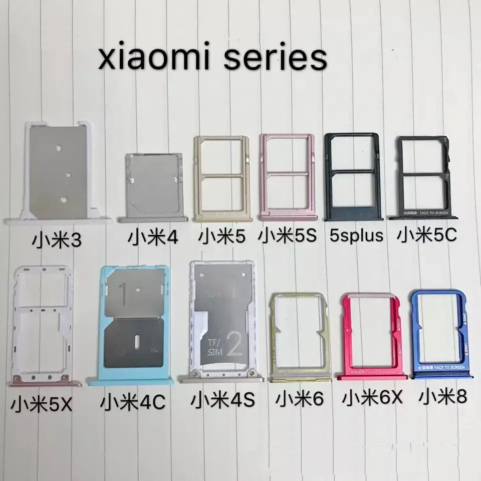 

Redmi 3/4/5/5s/5c/5splus/5x/4c/4s/6/6x/8 Dual SIM SD/TF Card Adapter Holder Reader Slot Tray Smartphone PCB board Repair Part
