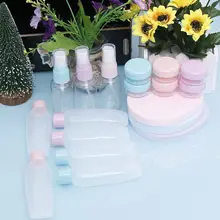 Дорожный набор контейнер флакон для косметики пластиковый EmptyMakeup крем для лица горшок шампунь гель для душа духи спрей бутылки выдавливаемые банки